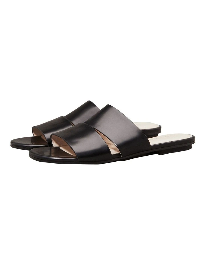 Leather Sandals in Black image 1