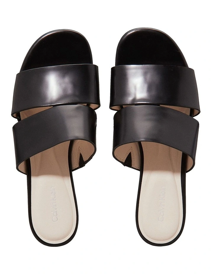Leather Sandals in Black image 3