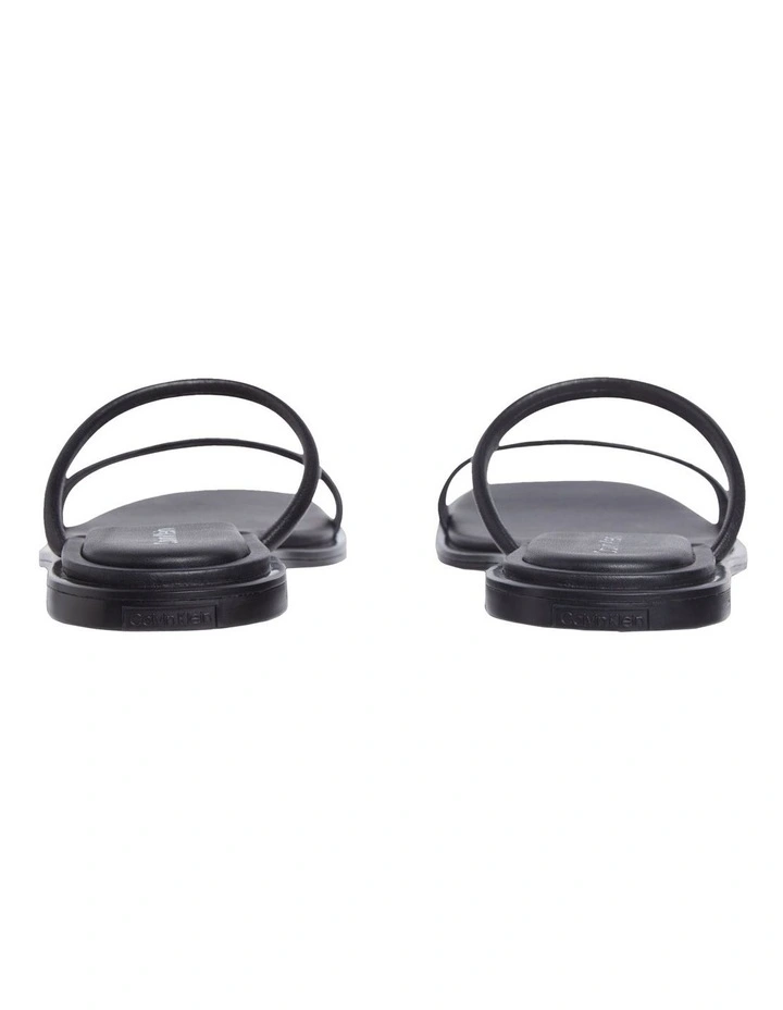 Leather Sandal in Black image 4