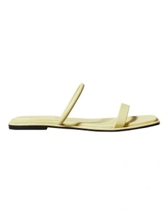 Leather Sandal in Yellow