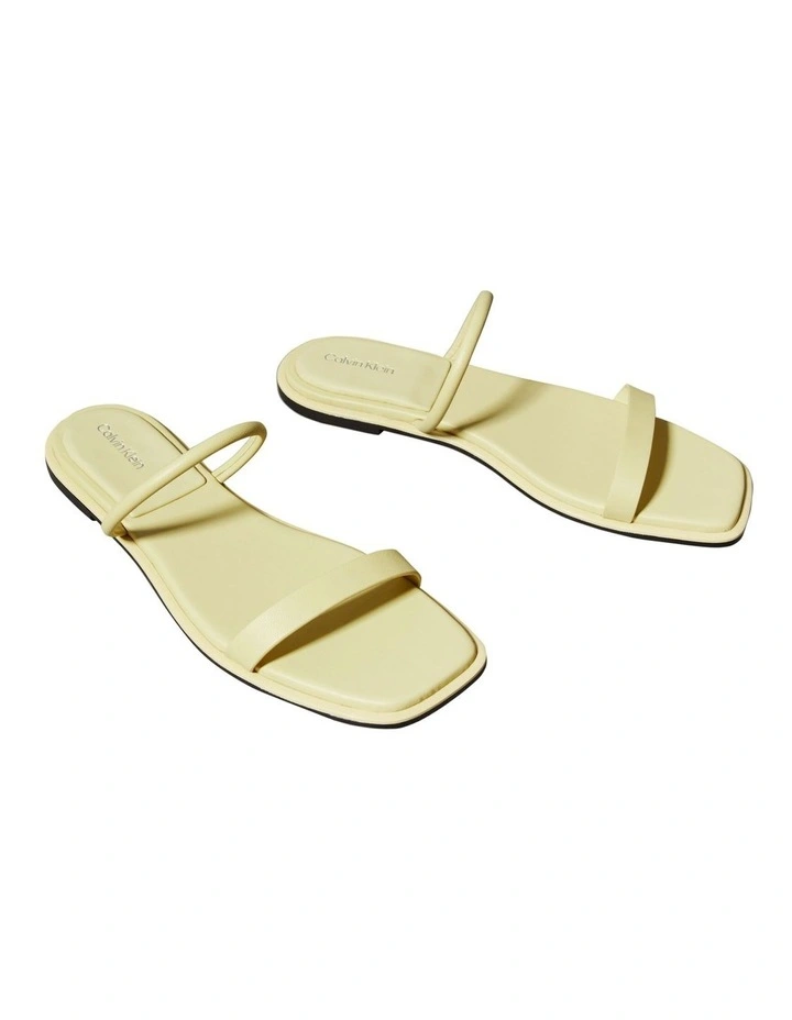 Leather Sandal in Yellow image 2