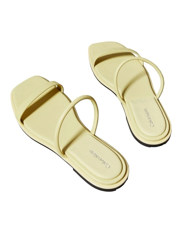 Leather Sandal in Yellow image 3