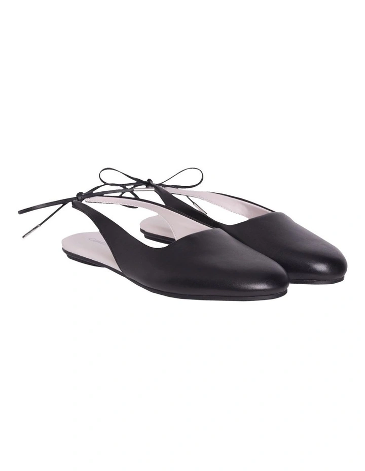 Slingback Ballerina Flats in Black image 1