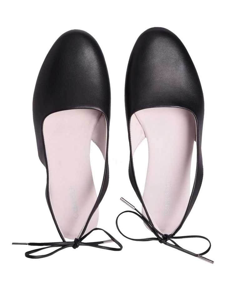 Slingback Ballerina Flats in Black image 3