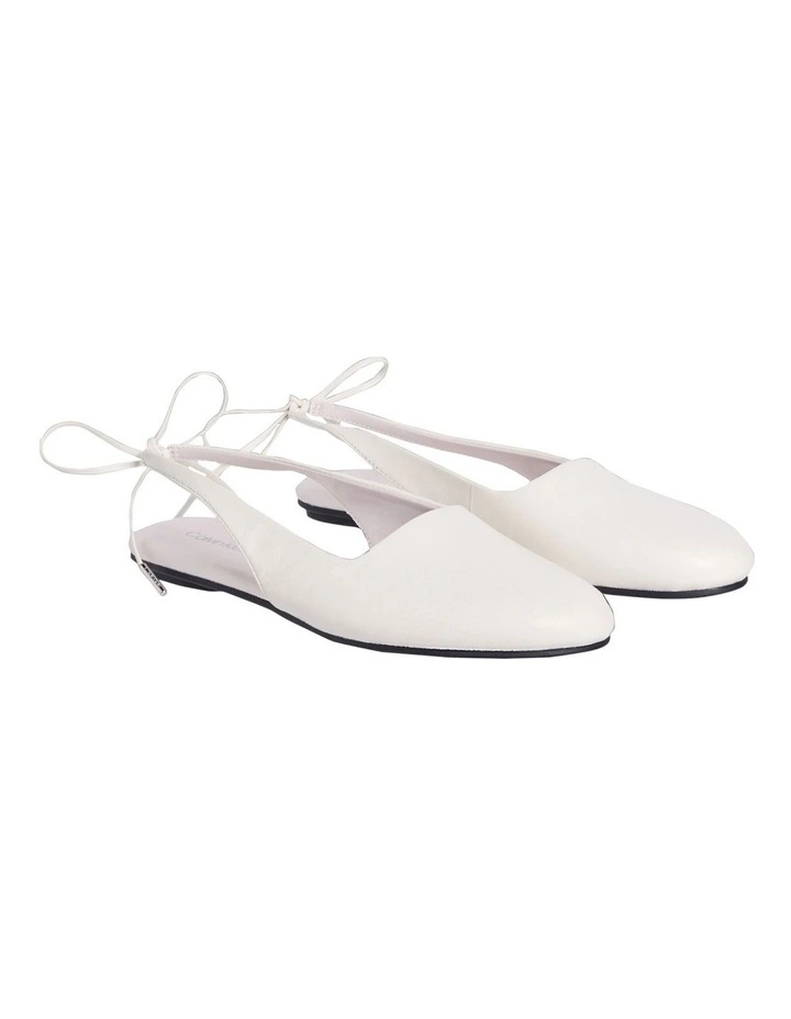 Slingback Ballerina Flats in White image 1