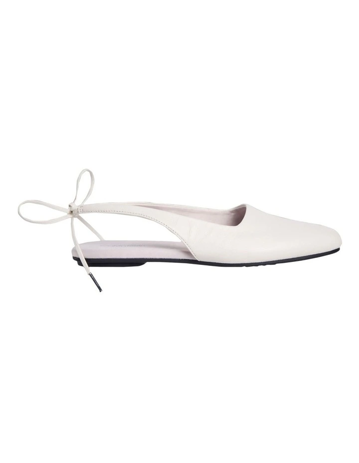 Slingback Ballerina Flats in White image 2