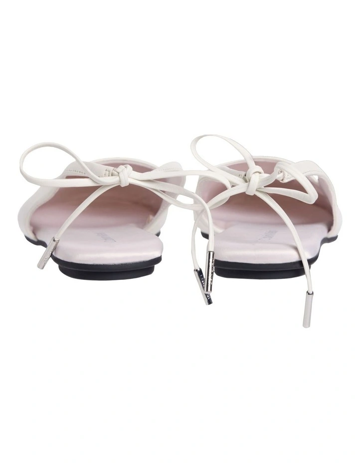 Slingback Ballerina Flats in White image 4