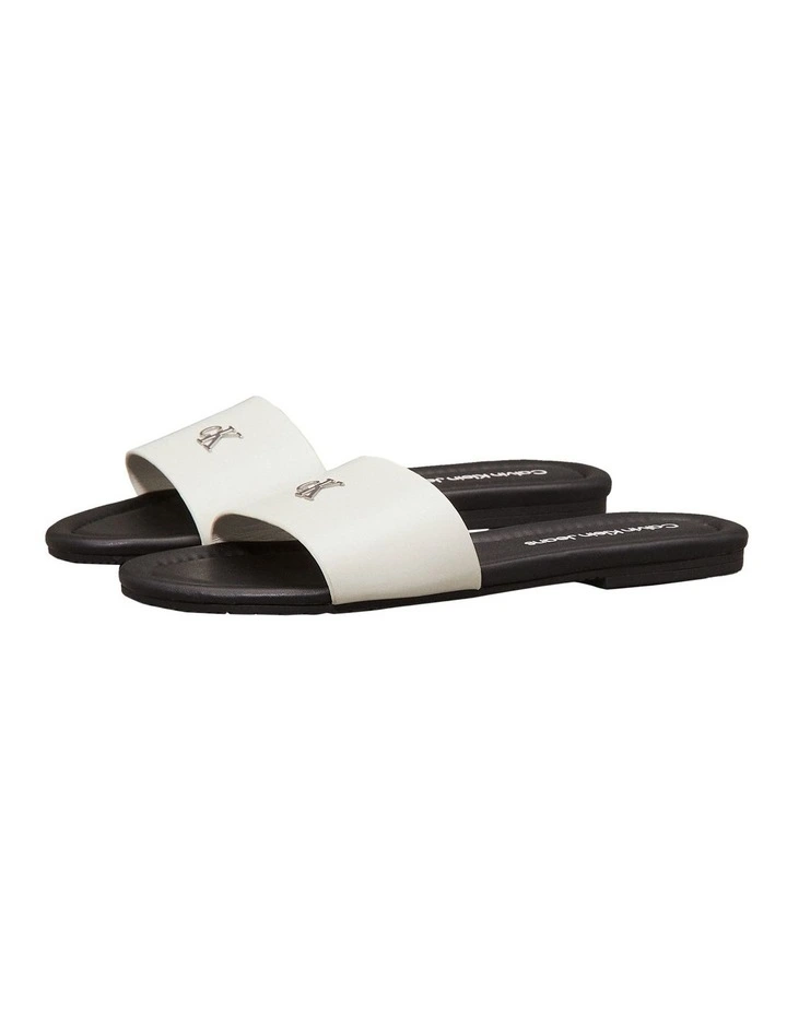 Faux Leather Slides in Multi image 1