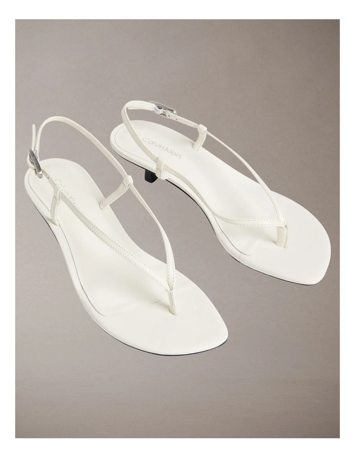Lina Leather Kitten Heel Sandals in Marshmallow image 2