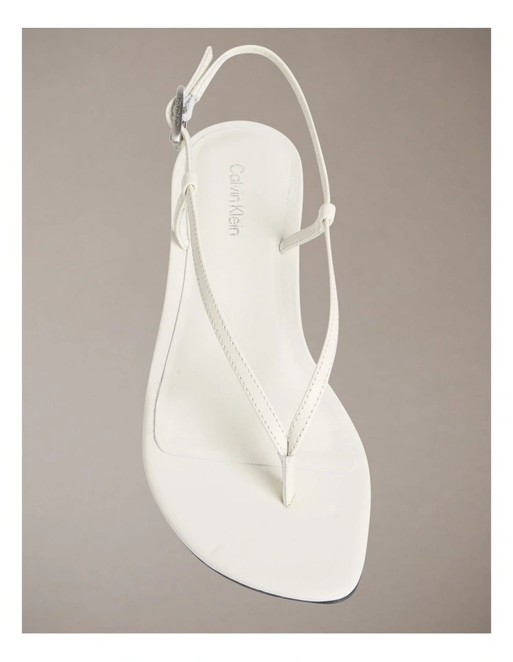 Lina Leather Kitten Heel Sandals in Marshmallow image 4