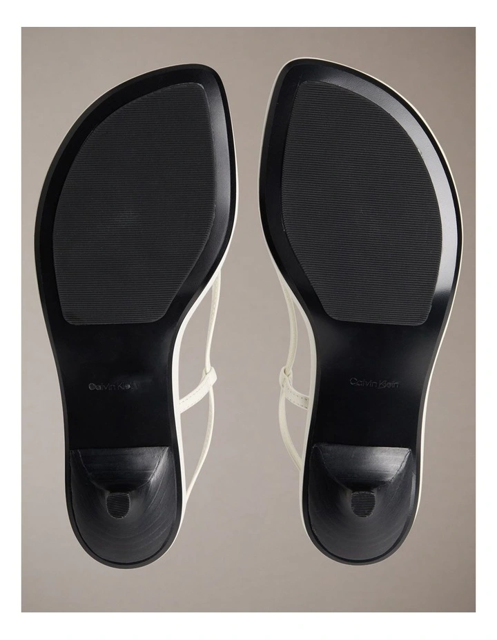 Lina Leather Kitten Heel Sandals in Marshmallow image 5