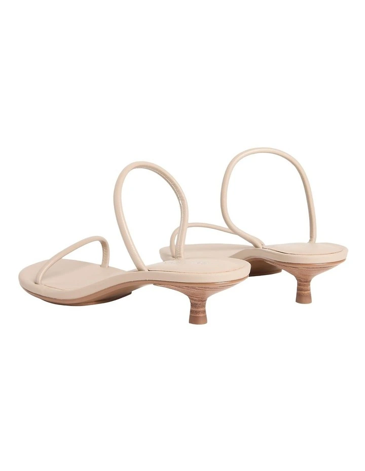 Lina Leather Kitten Heel Sandals in Nomad image 3