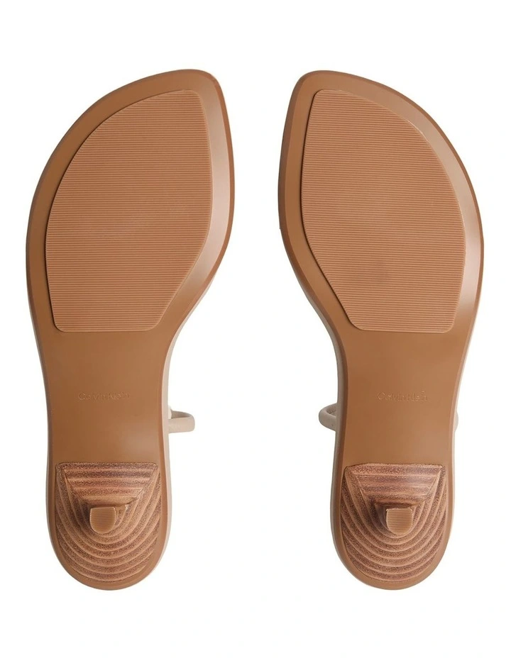 Lina Leather Kitten Heel Sandals in Nomad image 4