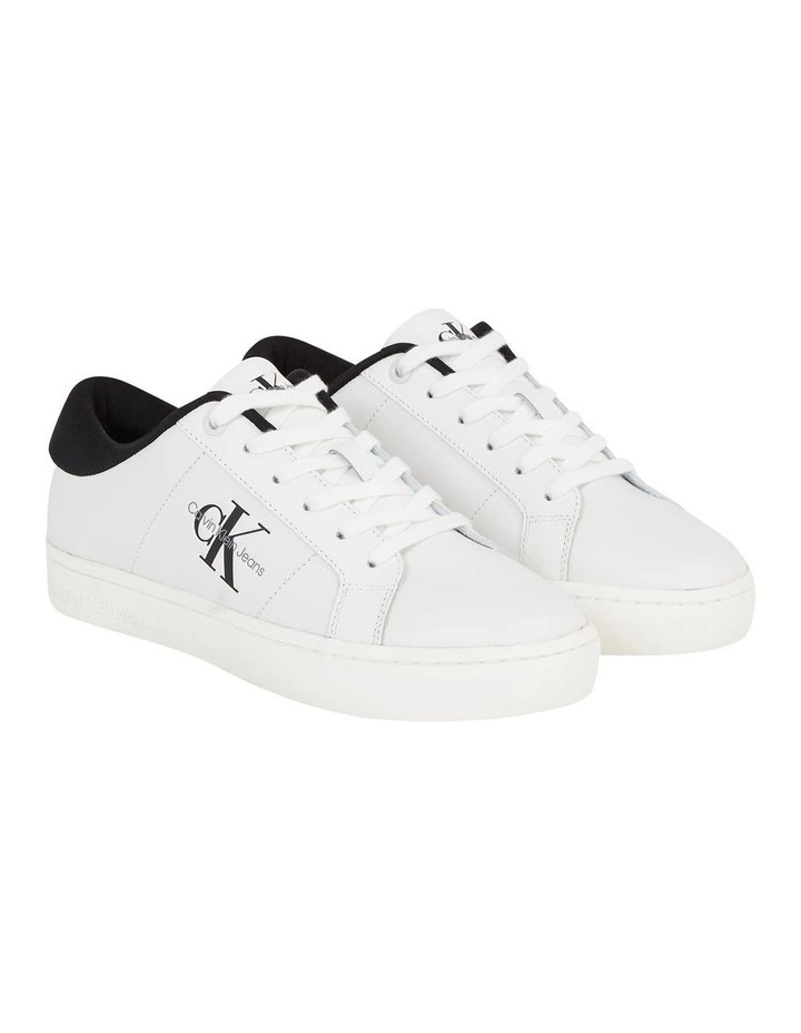 Leather Trainers in White image 2