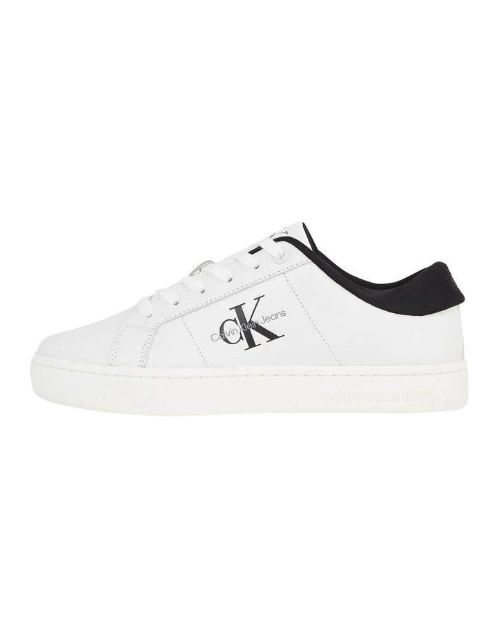Leather Trainers in White image 4