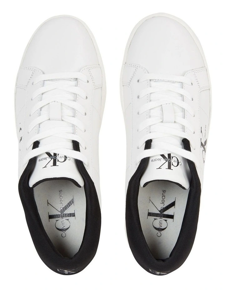 Leather Trainers in White image 5