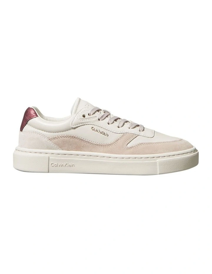 Mixed Media Cupsole Sneaker in White image 1