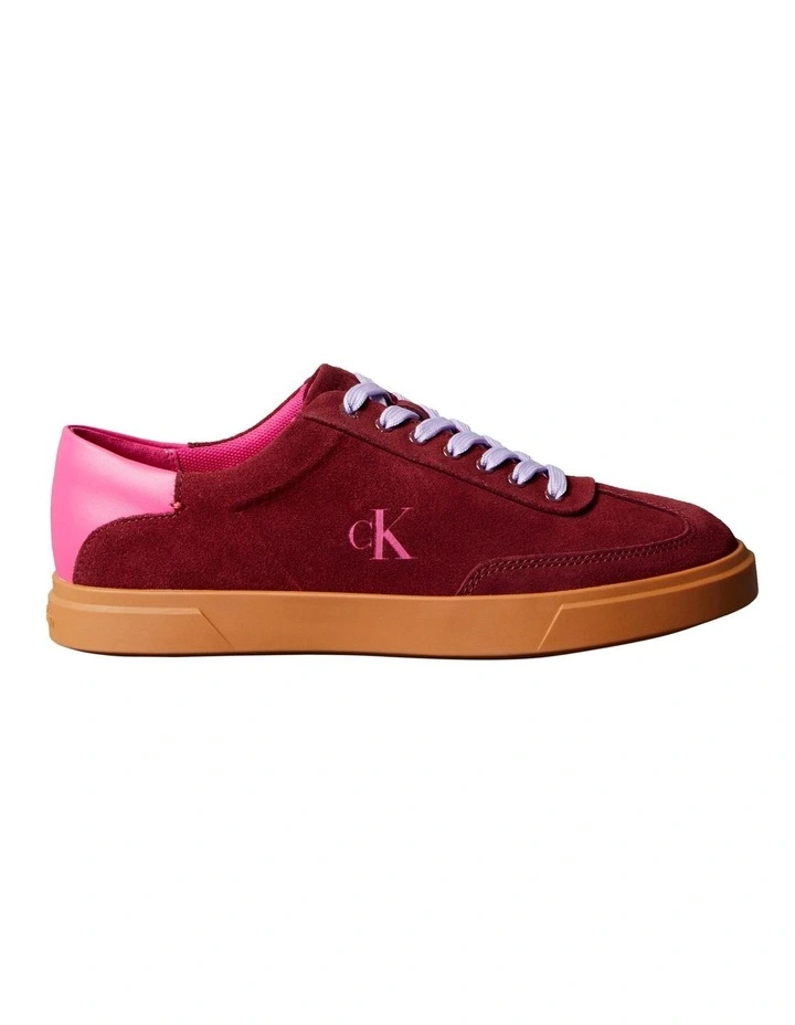 Suede Signature Logo Trainers Sneaker in Red image 2