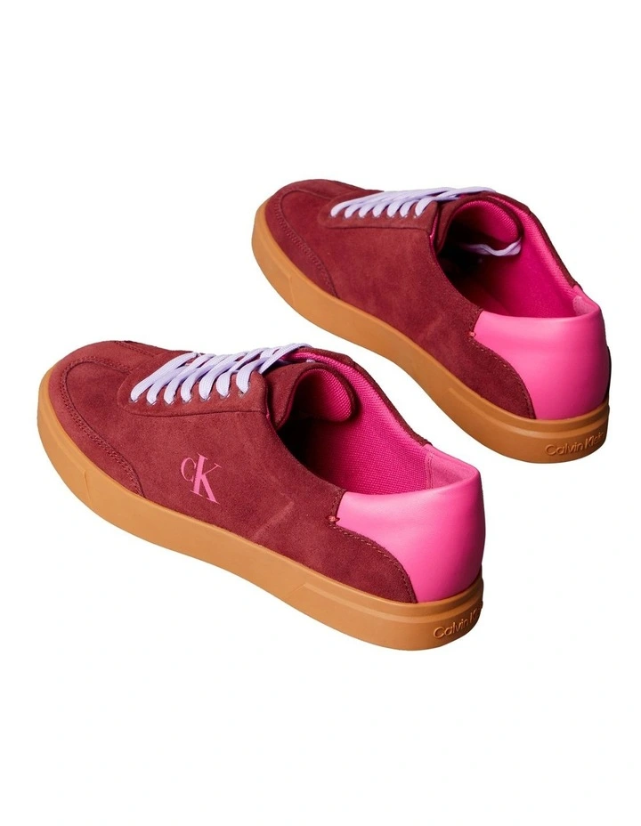 Suede Signature Logo Trainers Sneaker in Red image 3