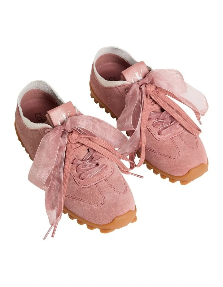 Low Profile Suede Runners in Blush image 2