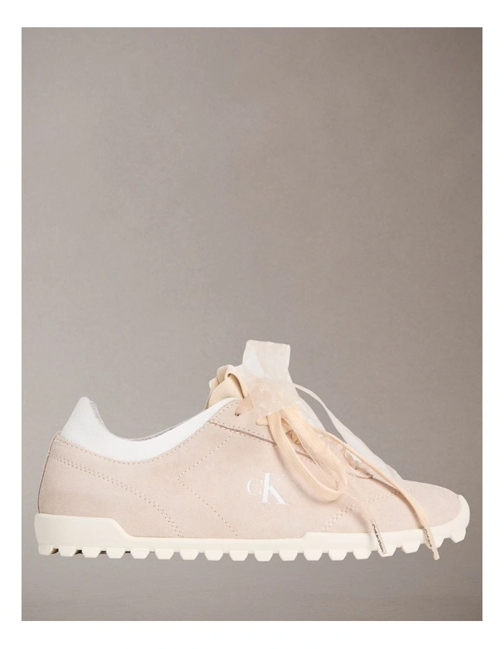 Low Profile Suede Runners in Light Cashew image 1