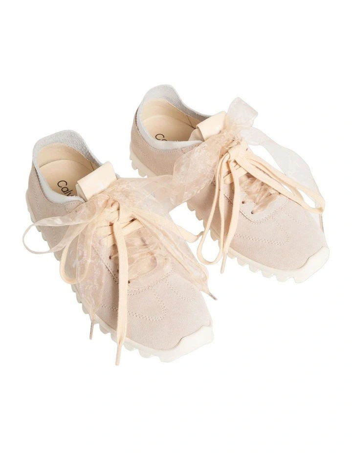 Low Profile Suede Runners in Light Cashew image 2