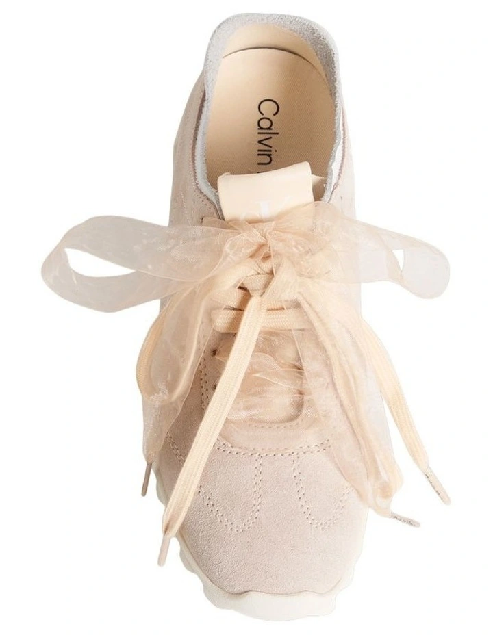 Low Profile Suede Runners in Light Cashew image 4