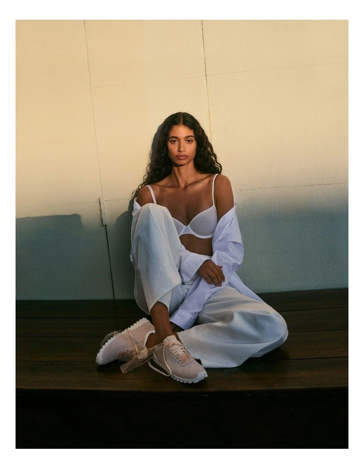 Low Profile Suede Runners in Light Cashew image 6