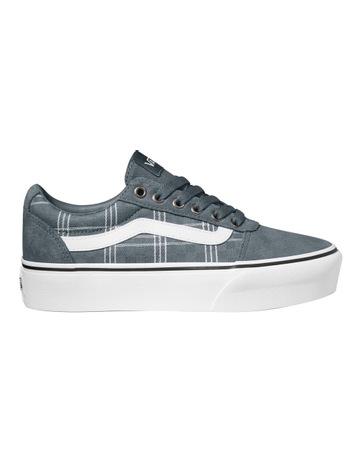 Ward Platform Shoes in Grey Plaid
