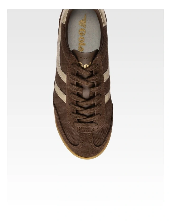 Tornado Women's Trainers in Dark Brown and Gold image 5