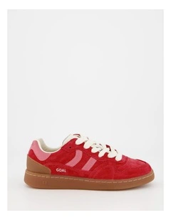 Goal Suede Sneaker in Red Love