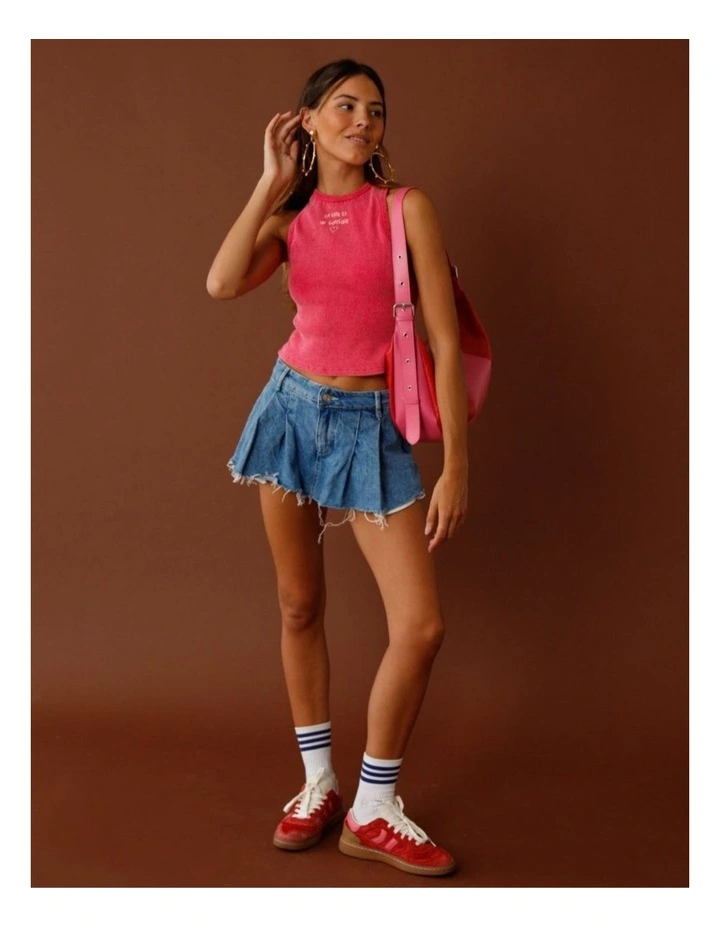 Goal Suede Sneaker in Red Love image 2