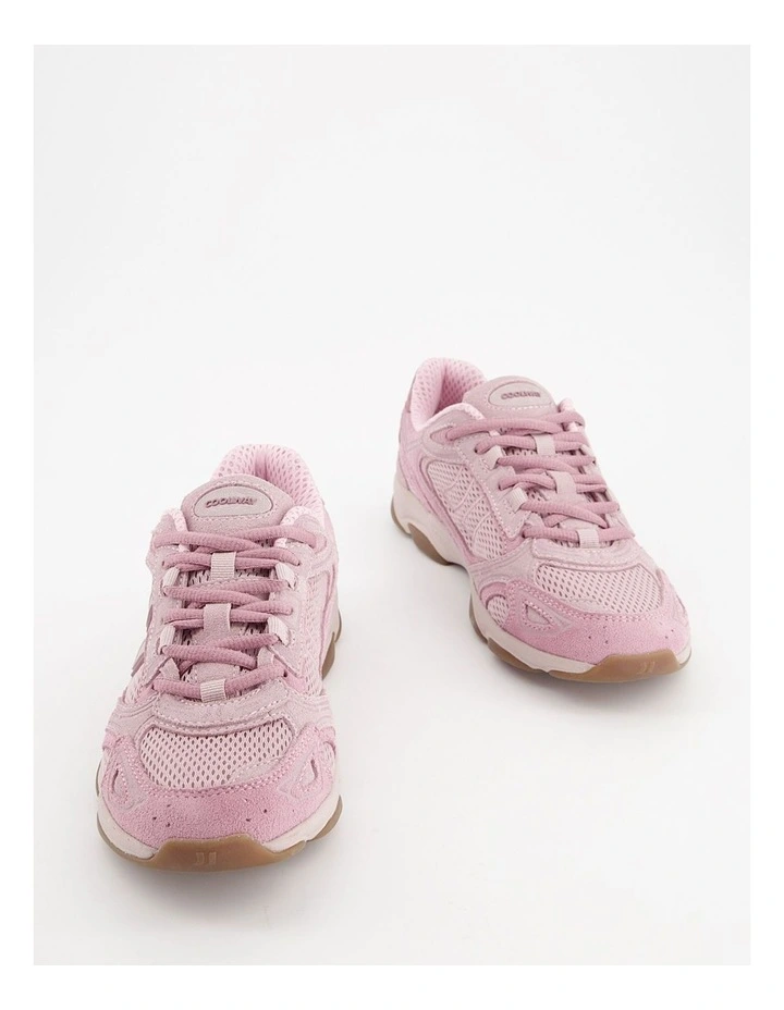 Smoke Sneaker in Blush Velvet image 2