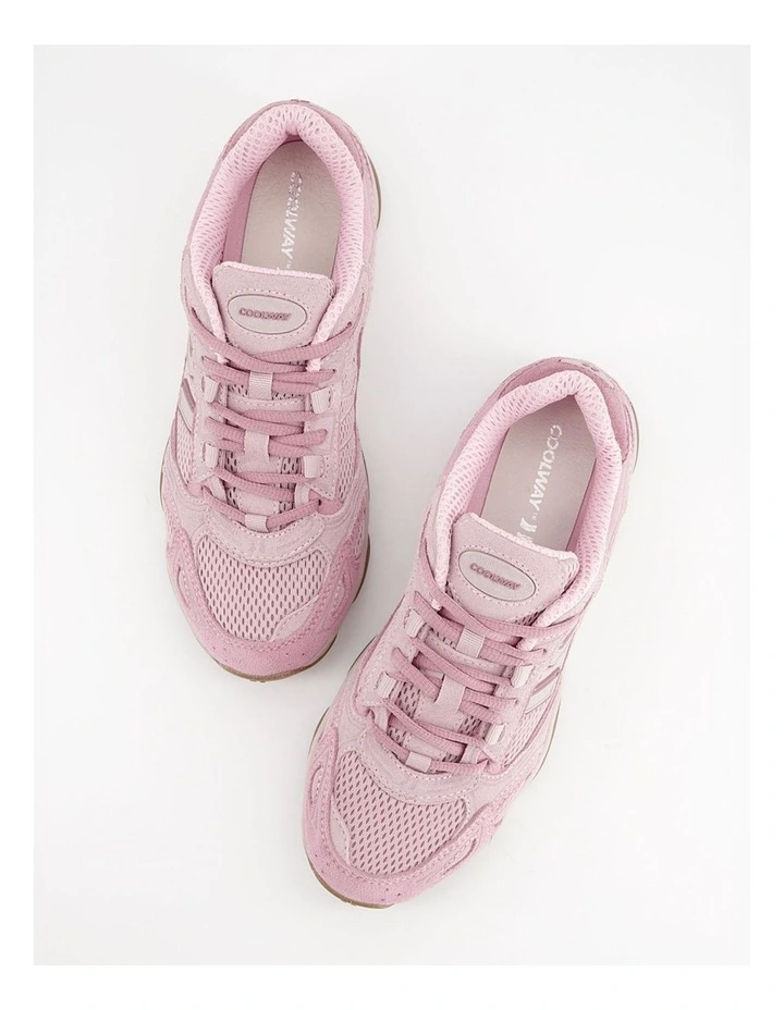 Smoke Sneaker in Blush Velvet image 3