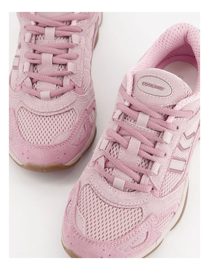 Smoke Sneaker in Blush Velvet image 4