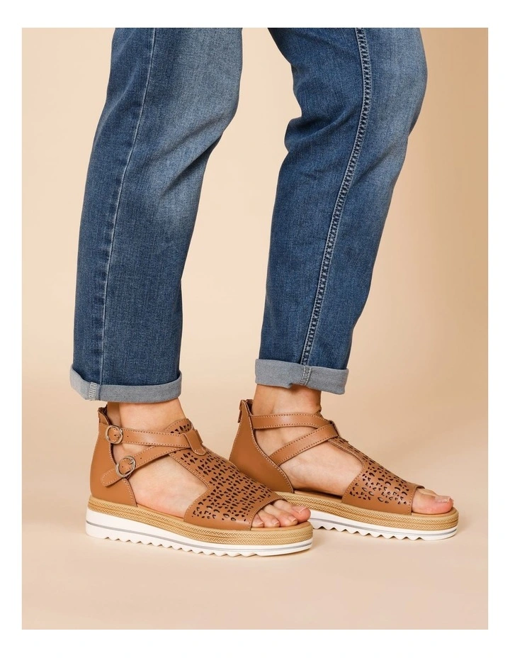 Eloise Sandal in Tan Leather image 2