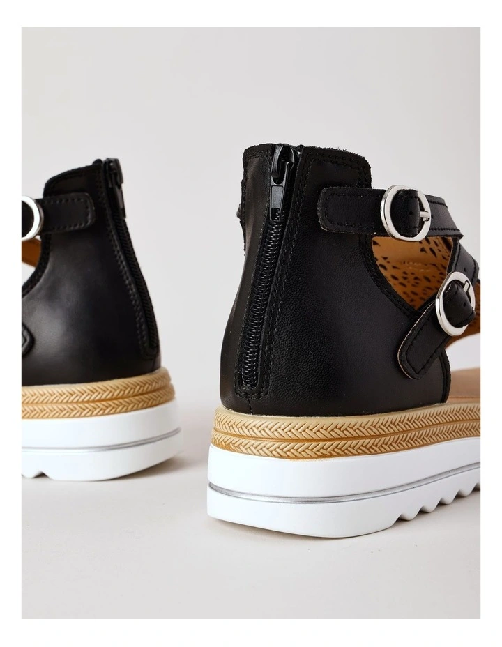 Eloise Sandal in Black Leather image 5