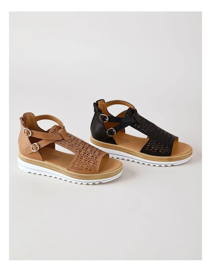 Eloise Sandal in Black Leather image 6