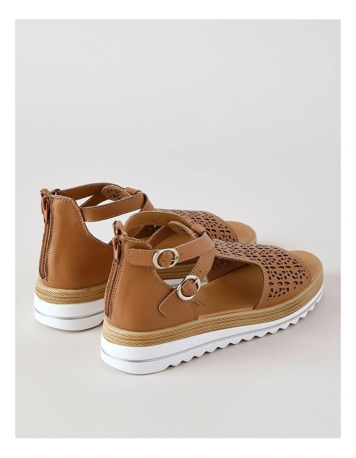 Eloise Sandal in Tan Leather image 4