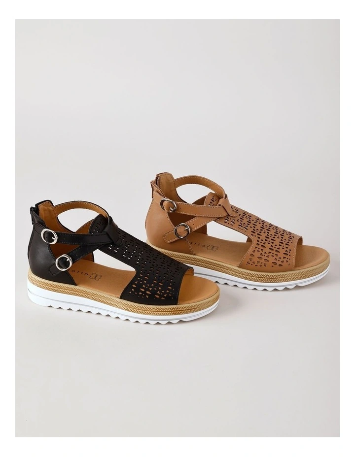Eloise Sandal in Tan Leather image 6