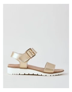 Nancy Sandal in Gold Leather