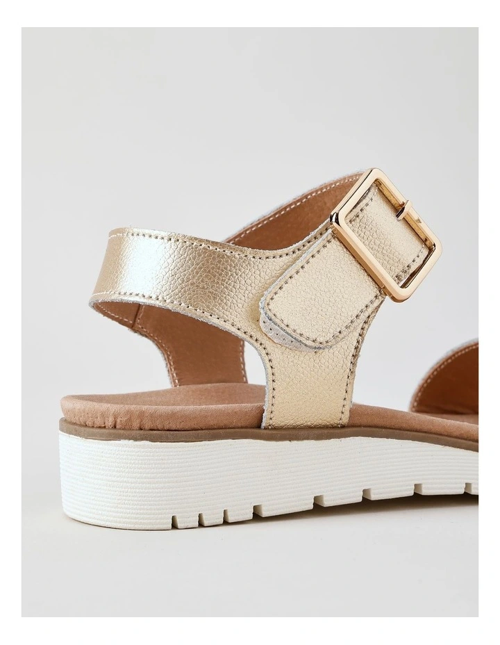 Nancy Sandal in Gold Leather image 2
