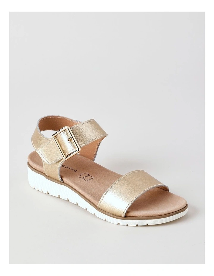 Nancy Sandal in Gold Leather image 3