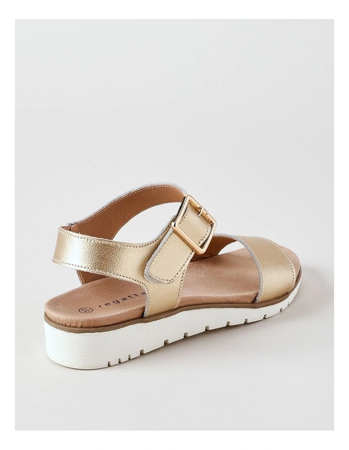 Nancy Sandal in Gold Leather image 4