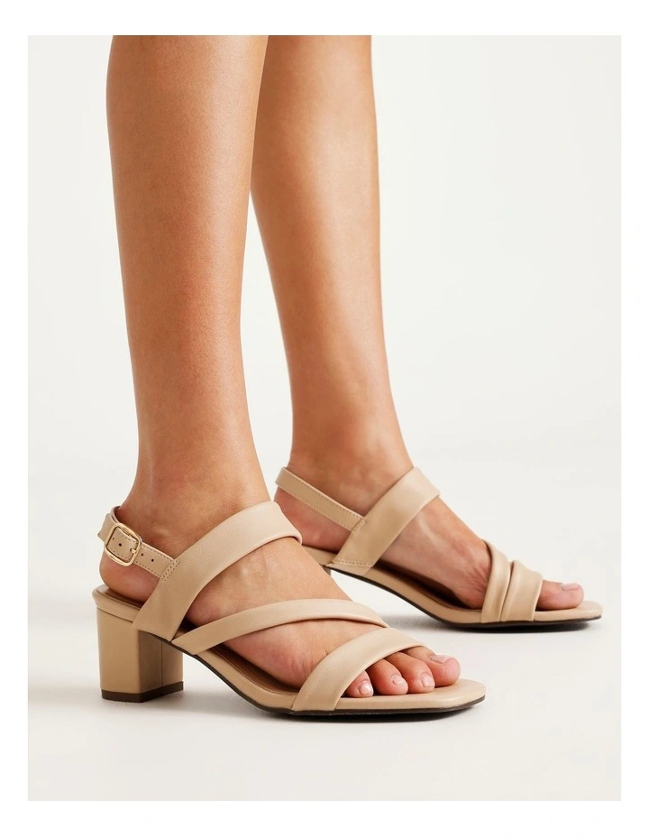 Beatrix Sandal in Nude Leather image 2
