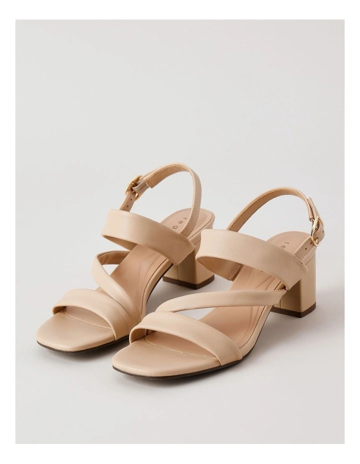 Beatrix Sandal in Nude Leather image 3