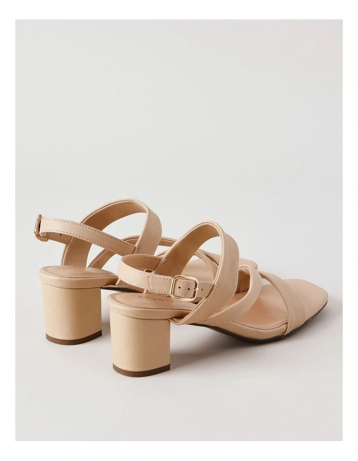 Beatrix Sandal in Nude Leather image 4