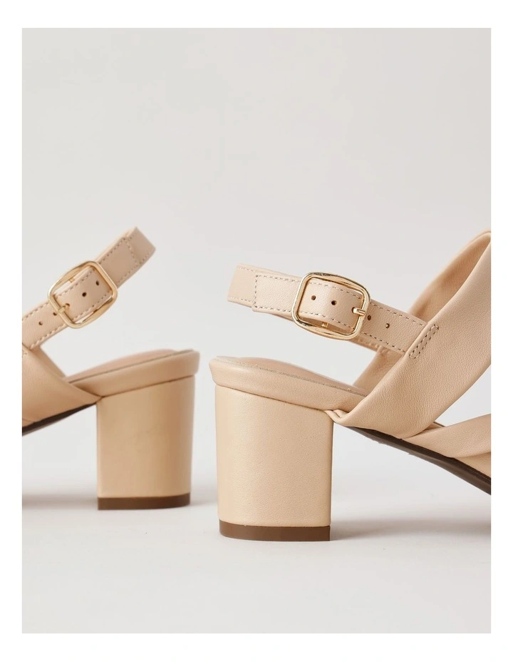 Beatrix Sandal in Nude Leather image 5