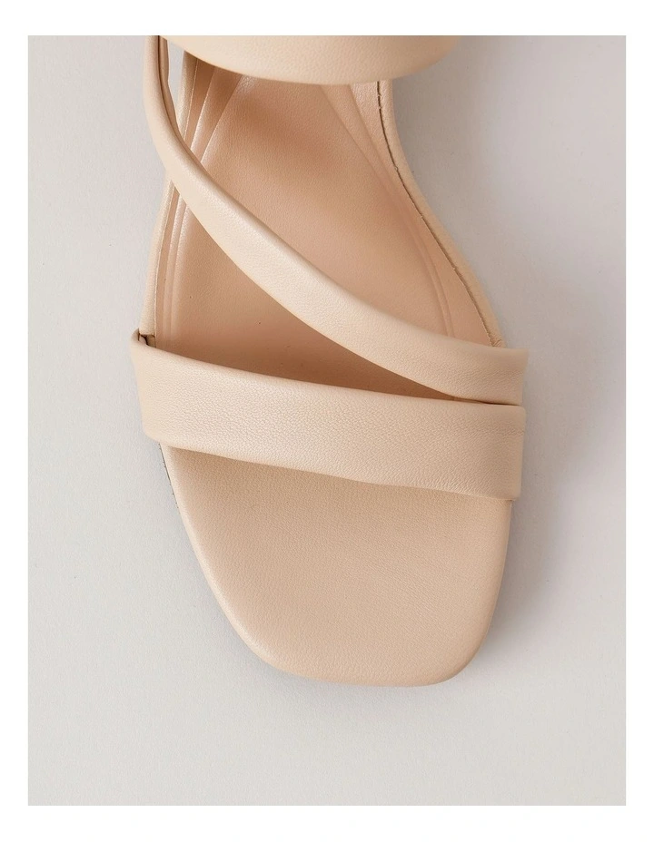Beatrix Sandal in Nude Leather image 6