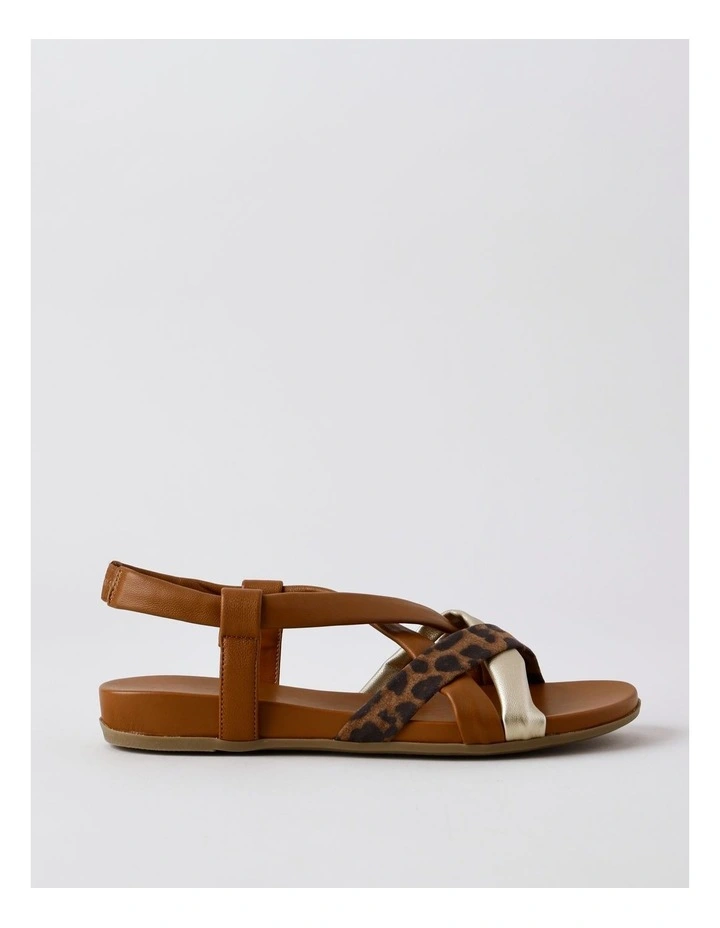 Juliana Sandal in Tan/Leopard/Gold image 1
